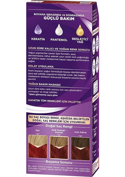 Yoğun Göz Alıcı Renk Saç Boyas 6-88 Yoğun Kızıl fiyatları