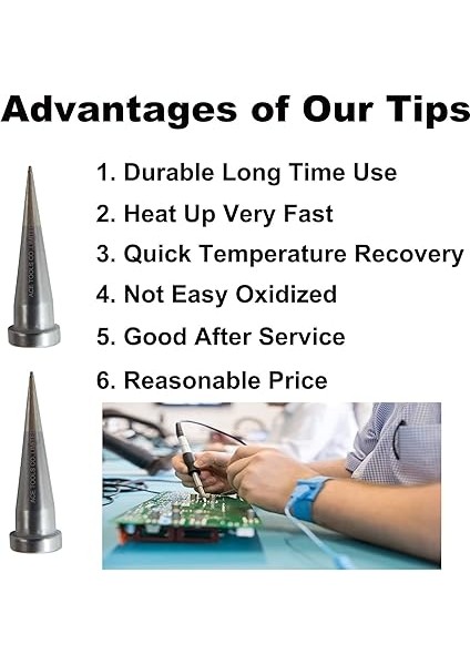 WSP80 WP80 WP80 WP120 Mpr PE75 Tcps Wsfp8 WD1000 WSD81 WSD121 WR2002 WR3000M WS81 WD2000 Için Lts Konik 0 Marka Lehim Demir Uçları (3) indirimleri