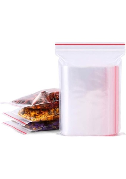 Torba Şeffaf Kilitli Poşet Tüm Ebatlar 100'LÜ (7x9 Cm)
