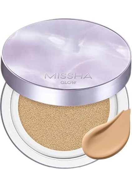 Yoğun Kapatıcı, Nemli ve Parlak Bitişli Cushion Glow Layering Fit Cushion SPF50 Pa No.23 Sand