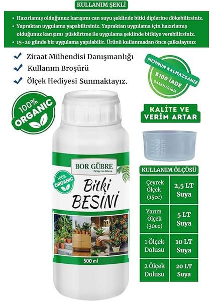 Sıvı Bitki Gübresi 500ML- Yeşil Yapraklı Bitkilere Özel Bitki Besini fiyatları