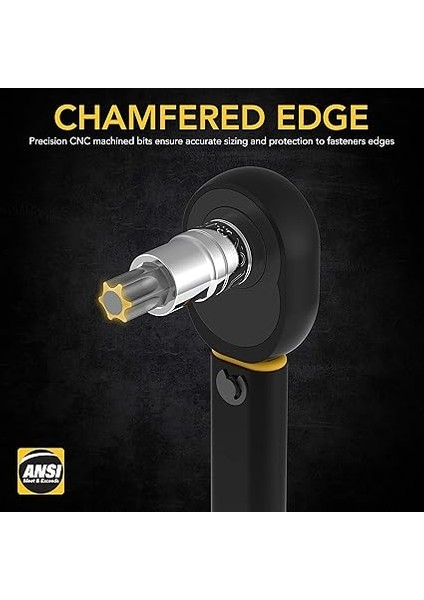 Torx Bit Lokma Anahtar Seti, Boyutlar: T8, T10, T15, T20, T25, T27, T30, T40, T45, T47, T55, T60 Torx Vidaları Için Bit Seti, Sürücü Boyutu: 1/4", 3/8", 1/2" (LX-143) indirimleri