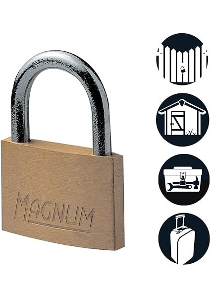 Lock CAD40T 2 Adet Masif Pirinçten Yapılmış Anahtarlı Büyük Asma Kilit Paketi, Altın Rengi, 5,4 x 4 x 1 cm fiyatları