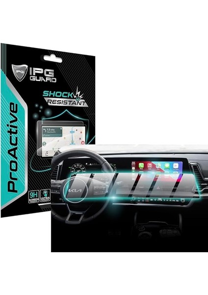 2023-2025 Sportage Nq5 Sx- Sx Prestige 12.3" Navigasyon+ Gösterge Paneli Curved Ekran Için 9h Nano Ipg Proactive Ekran Koruyucu, Pürüzsüz Cam Bitiş, Dokunmatik Hassasiyet