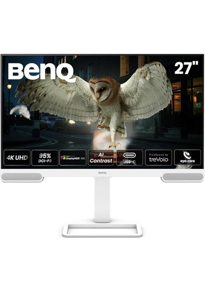 EW2790U 4K Ekran, 27 Inç, 3840X1260, P3%98, Özel Aı Kontrast Teknolojisi, Dahili 2.1 Hoparlör, Subwoofer, Usb-C Bağlantı Noktası, 3 HDMI Bağlantı Noktası, Ergonomik Tasarım, Göz Bakımı