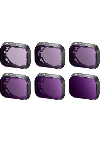 Concept Mini 3, Mini 3 Pro Nd Filtre, 6 Adet Nd4, Nd8, ND16, ND32, ND64, ND1000 Filtre Djı Mini 3 Pro, Mini 3 ile Uyumlu (Aksesuar: 1 x Iniş Iskeleti) (Plastik Versiyon)