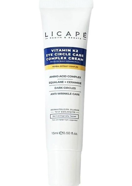 K2 Göz Çevresi Bakım Kremi 15ML