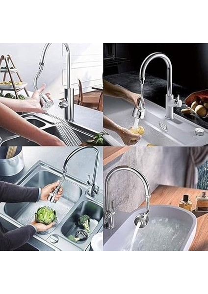 360° Döner Esnek Mutfak Musluk Başlığı - Su Tasarruflu 2 Fonksiyonlu Sprey Başlık modelleri