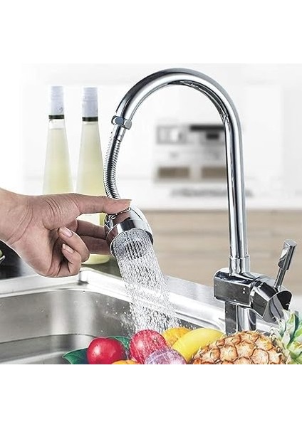 360° Döner Esnek Mutfak Musluk Başlığı - Su Tasarruflu 2 Fonksiyonlu Sprey Başlık indirimleri