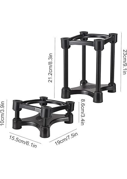 Izolasyon Standları, Profesyonel Stüdyo Monitörü Stand Bookshelf Hoparlörler Için 5/6/8 Inçlik Hoparlör Için Istikrarlı Emme Bardağı ile indirimleri