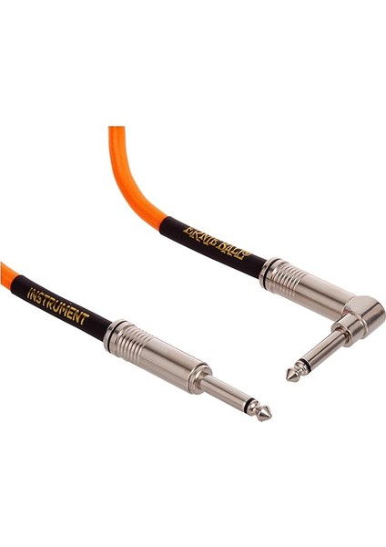 Ballu Örgülü Düz/açılı Enstrüman Kablosu 3.000 Fit Neon Turuncu