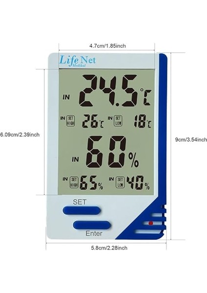 Net Medikal Dijital Termometre Isı ve Nem Ölçer Al-6 fiyatları