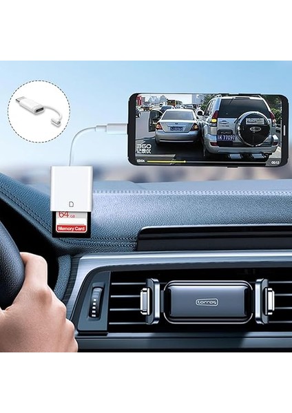 iPad Için Sd Kart Okuyucu, iPhone Adaptörüne Dijital Kamera, 2'si 1 Arada Hafıza Kartı Okuyucu Adaptörü, Sd ve Tf Kart Yuvalı Fotoğraf Hafıza Kartı Adaptörü, Uygulama Gerektirmez Tak ve indirimleri