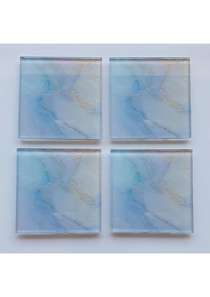 4'lü Takım | Cam Bardak Altlığı | 10CM x 10CM | (Supreme Mermer) fiyatları