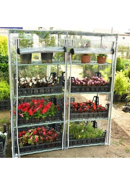 2 Bölmeli Portatif Balkon Bahçe Serası