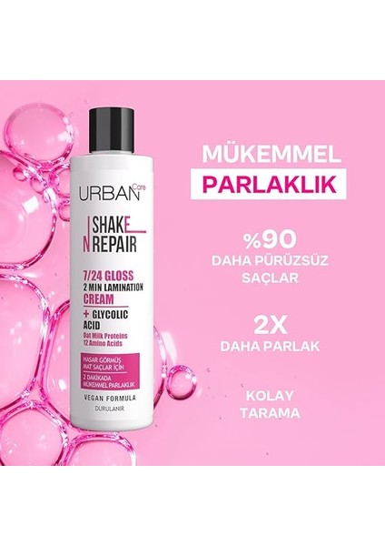 Care Shake N Repair 7/24 Gloss Laminasyon Parlaklık Etkili Durulanan Bakım Kremi, 200 Mililitre, Vegan fırsatları