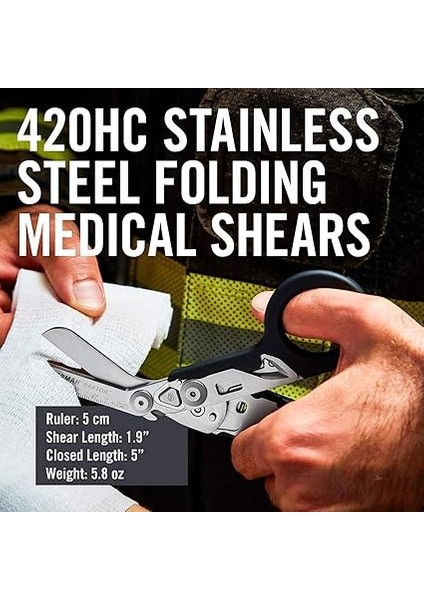 Raptor Acil Müdahale Makası, Kayış Kesici ve Cam Kırıcı Ile, Siyah modelleri