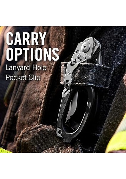 Raptor Acil Müdahale Makası, Kayış Kesici ve Cam Kırıcı Ile, Siyah fırsatları