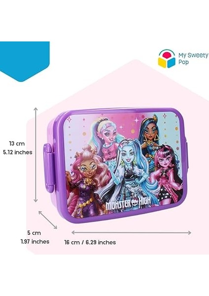 Sweety Pop - Öğle Yemeği Kutusu, Öğle Yemeği Kutusu, Monster High Çocuklar Için, Kreş, Anaokulu, Okul, Tatil, Yemek Kutusu, 16 Cm, Kız Çocukları Için, Mor/pembe - Hediye Fikri fiyatları
