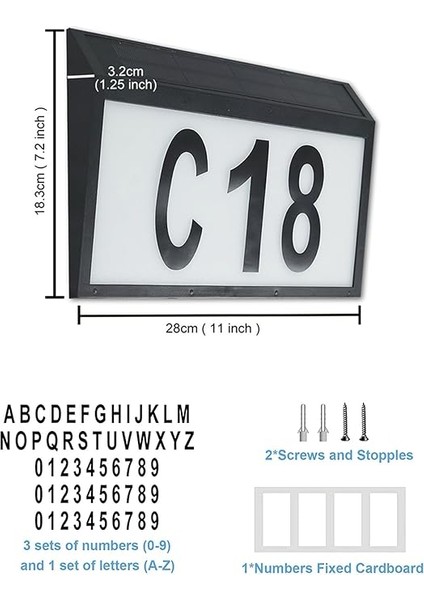 Enerjili Bahçe Aydınlatması, Duvar Bahçe Işıkları (Kapı Numarası Tabelası) fiyatları