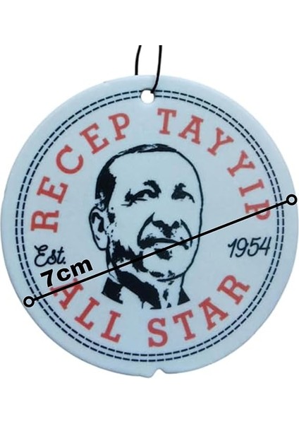 Tayyip Erdoğan 5'li Tasarımlı Araba Oto Oda Kokusu Aksesuarı Car Freshner modelleri