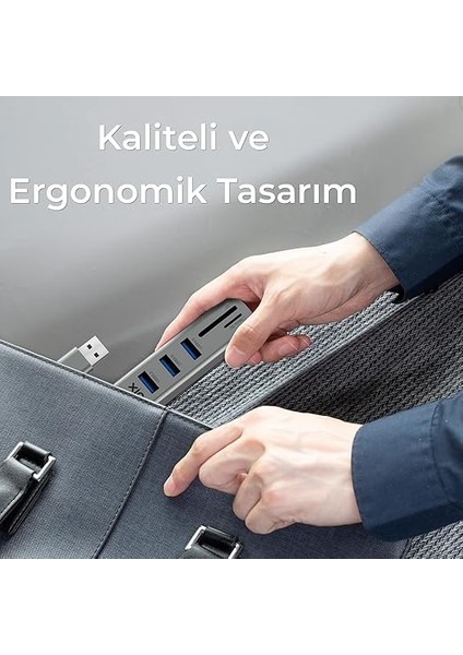 BX04HB Sd/micro Sd Kart Okuyuculu ve 3 Portlu USB 3.0 Çoklayıcı Hub Dönüştürücü Adaptör fırsatları