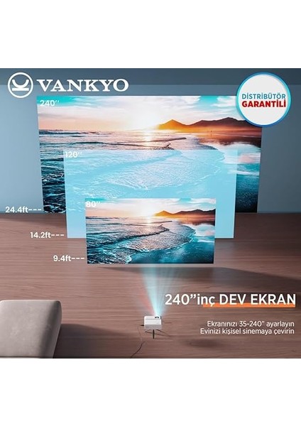 Sunspark 500W 5g Wi-Fi + 5.1 Bluetooth 1080P Destekli Projeksiyon Cihazi - LCD LED - 240 Inç Yansitma - Dahili Hoparlör - Tv Stick/ps5/hdmı/usb/vga/av indirimleri