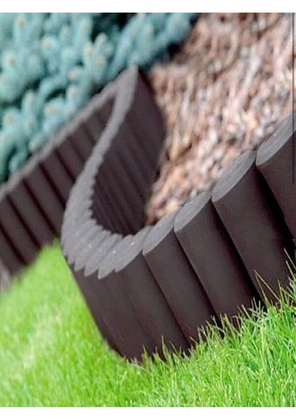 Garden Ahşap Görünümlü Çim Bordürü 2.3 Metre Çim Ayırıcı