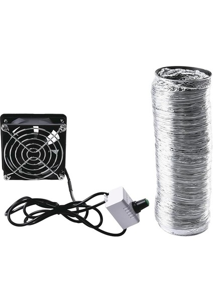 Banyo Aspiratörü USB Kanalı Egzoz Fanı - Ayarlanabilir Hız - Atölye, Mutfak, Banyo Için Duman Emici Fan Borusu Kanalı Egzoz Fanı (Fan Artı 6m Boru)