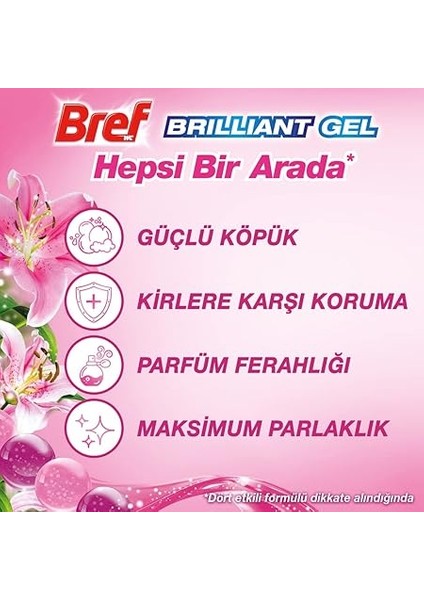 Wc Brilliant Tuvalet Temizleme Jel Çiçek Kokulu 2'li 2 x 42 G , Jel Çiçek 2 modelleri