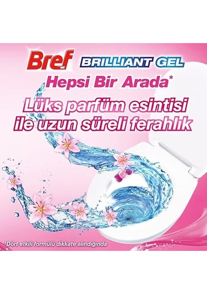 Wc Brilliant Tuvalet Temizleme Jel Çiçek Kokulu 2'li 2 x 42 G , Jel Çiçek 2 fırsatları