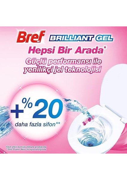 Wc Brilliant Tuvalet Temizleme Jel Çiçek Kokulu 2'li 2 x 42 G , Jel Çiçek 2 indirimleri