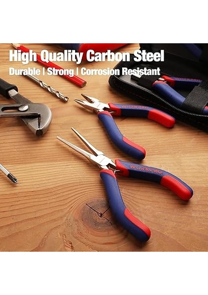 Mini Pense Seti, 5 Parça, Linesman Pense, Sivri Pense, Yan Kesici, Sivri Pense, Düzenleyici Çantalı Sivri Pense fırsatları