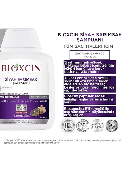 Siyah Sarımsak Saç Dökülmesine Karşı Bitkisel Şampuan (1 x 300 Ml) fırsatları