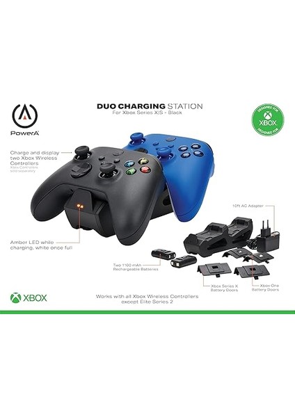 Xbox Serisi X|s Için Powera Duo Şarj Istasyonu, Siyah ( fiyatları