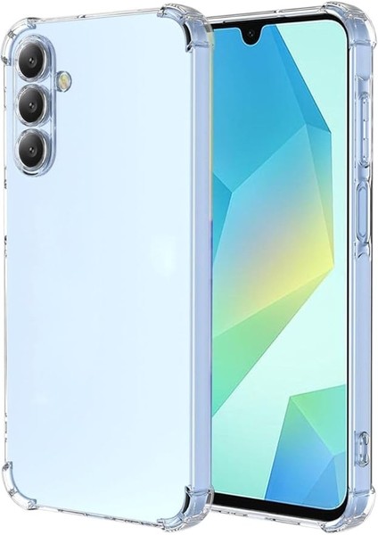Galaxy A16 ile Uyumlu Kapak Kamera Korumalı Airbag Antishock Köşe Korumalı Şeffaf Silikon Kılıf