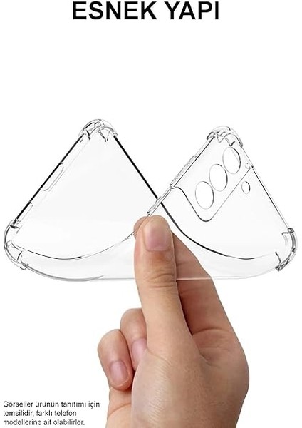 Galaxy A16 ile Uyumlu Kapak Kamera Korumalı Airbag Antishock Köşe Korumalı Şeffaf Silikon Kılıf fırsatları