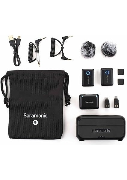 Blink 500+ B2 2 Kişilik Kablosuz Mikrofon Sistemi, Cihaz Montajlı Alıcı 3,5 Mm, Usb-C ve Yıldırım Çıkışları, Şarj Kutusu, Gürültü Önleyici ve Manyetik Montaj fiyatları