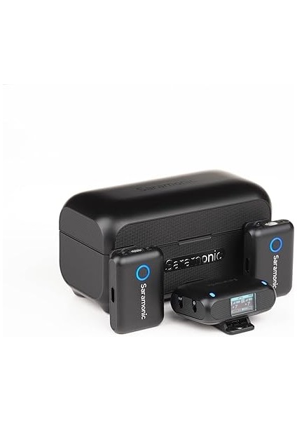 Blink 500+ B2 2 Kişilik Kablosuz Mikrofon Sistemi, Cihaz Montajlı Alıcı 3,5 Mm, Usb-C ve Yıldırım Çıkışları, Şarj Kutusu, Gürültü Önleyici ve Manyetik Montaj fırsatları