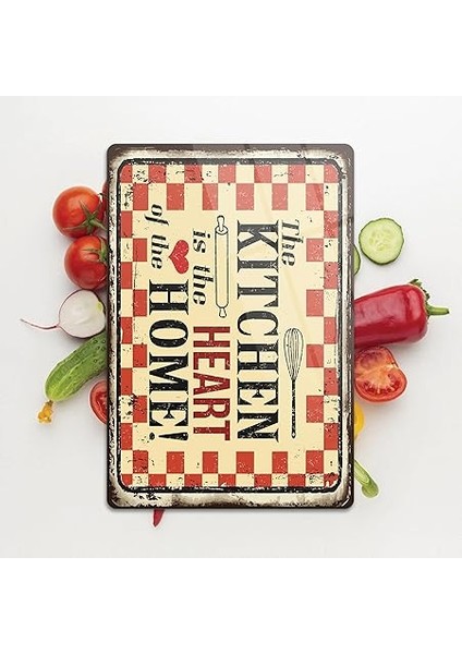 Cam Kesme Tahtası My Kitchen Heart Desenli fırsatları