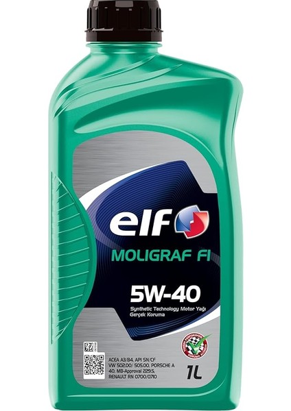 Moligraf F1 5W40 Motor Yağı 1 Litre
