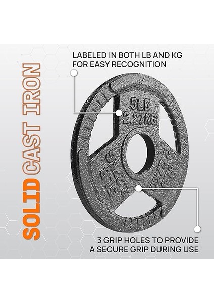 Olimpik Ağırlık Plakaları/dökme Demir Ağırlık Plakaları, Halter Egzersizleri Için Uygun, Güç, Esneklik Eğitimi (Tek, Çift ve Set) modelleri