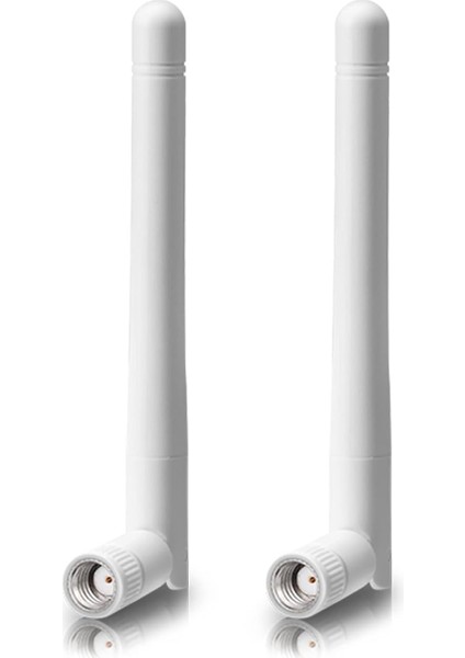 Wifi Anten Çift Bantlı 2.4ghz 5ghz 3dbi Mımo Rp-Sma Erkek Bluetooth Anten Wifi Router Için Kablosuz Ağ Kartı USB Adaptörü Güvenlik Ip Kamera Video Gözetim Monitörü, Beyaz, 2'li Paket