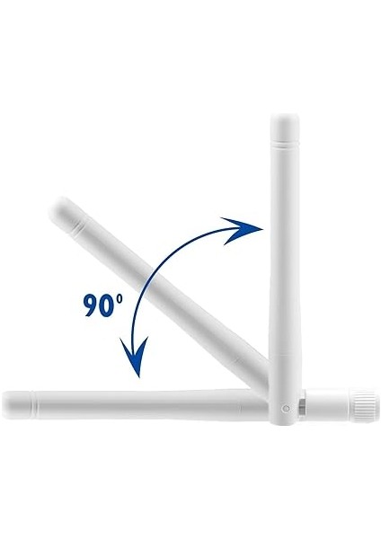 Wifi Anten Çift Bantlı 2.4ghz 5ghz 3dbi Mımo Rp-Sma Erkek Bluetooth Anten Wifi Router Için Kablosuz Ağ Kartı USB Adaptörü Güvenlik Ip Kamera Video Gözetim Monitörü, Beyaz, 2'li Paket modelleri