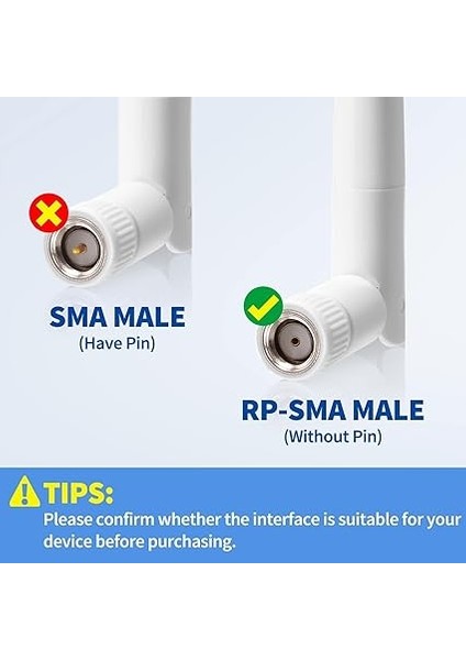 Wifi Anten Çift Bantlı 2.4ghz 5ghz 3dbi Mımo Rp-Sma Erkek Bluetooth Anten Wifi Router Için Kablosuz Ağ Kartı USB Adaptörü Güvenlik Ip Kamera Video Gözetim Monitörü, Beyaz, 2'li Paket indirimleri