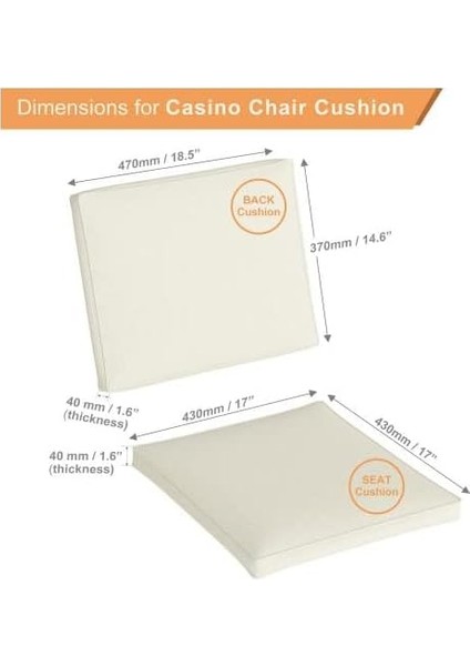 Real Wood Casino Katlanır Sandalye Için Yastık (2 Parça/paket) fiyatları