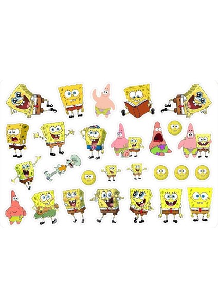 Major Selection Sponge Bob Sünger Bob Sticker Etiket 2 Sayfa 36 Adet Etiket modelleri