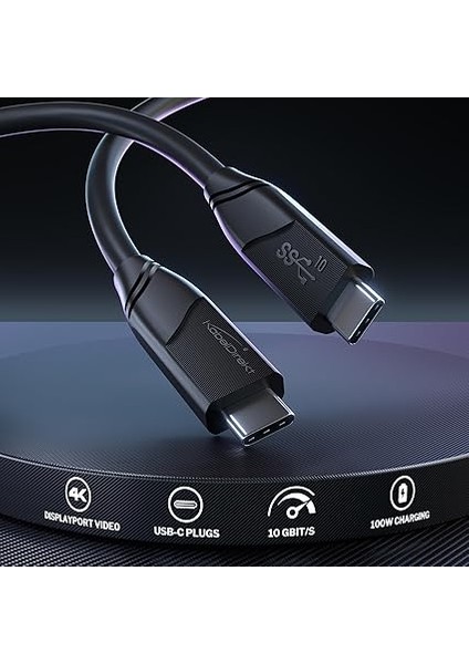 – Usb-C Kablosu, USB 3.2 Gen 2 – 2m (Veri Kablosu/şarj Kablosu, Güç Dağıtımı ile 10 Gbit/s ve 100 W'a Kadar Şarj Akımı/pd 3, Entegre Çip, Siyah) fiyatları