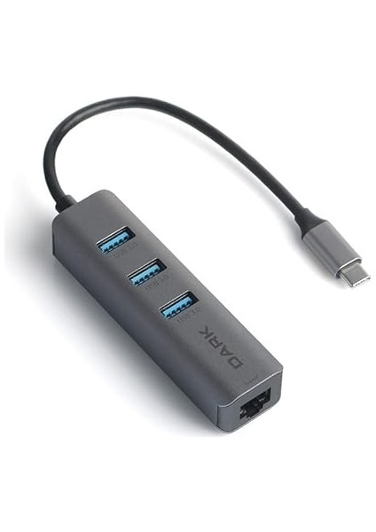 USB 3.1 Type-C 3 Port USB 3.0 Çoklayıcı + Gigabit Lan Ethernet Dönüştürücü (DK-AC-U31X3GL) fiyatları
