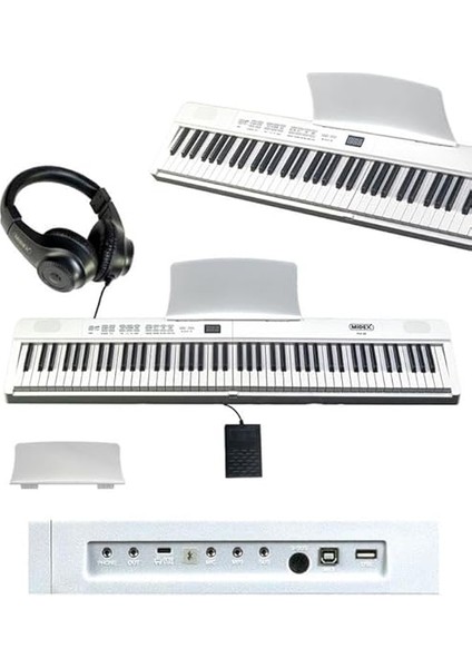 PLX-80WHST Taşınabilir Katlanır Dijital Piyano Tuş Hassasiyetli 88 Tuş Bt (Stand Sustain Kulaklık Çanta Metod) modelleri